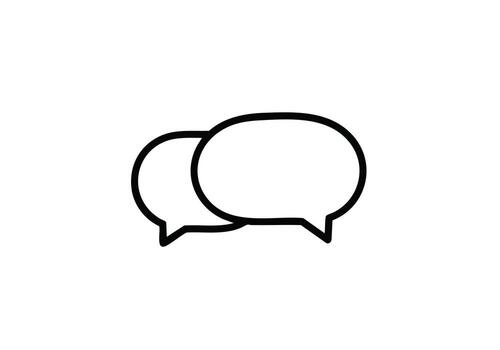 Engaging dialogue bubbles for modern communication, fostering connection and collaboration in digital spaces with a clean and minimalist design vector