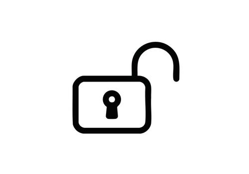 desbloquear éxito con esta pulcro abierto candado diseño, Perfecto para seguridad conceptos, libertad, y nuevo principios en un moderno, minimalista estilo vector