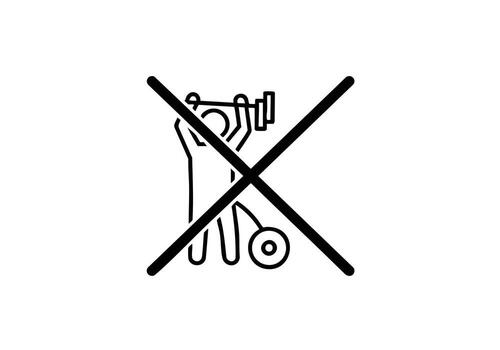 Do Not Use Symbol With Person and Rolling Device Crossed Out for Safety Guidelines and Prohibition, Ensuring Safe Operation and Preventing Harm vector