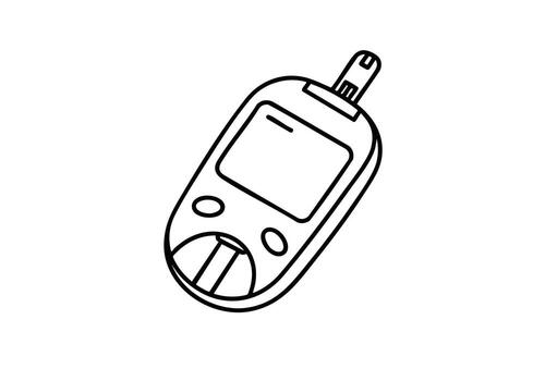 Modern digital glucometer for precise blood sugar monitoring, essential for diabetes management and health tracking vector