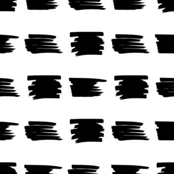 Seamless pattern with black marker scribbles on white background. Perfect illustration vector