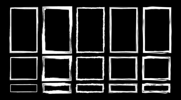 Paint Brush Stroke Texture, brush with grunge splatter. Grunge ink stroke graphic with ink squares and lines, rectangular shapes with various variations. Graphic pack. vector