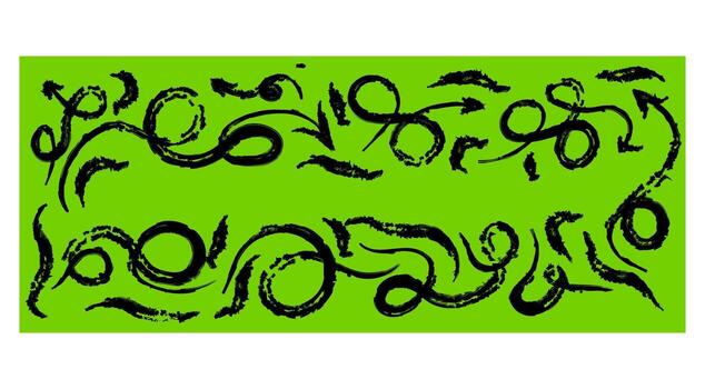 elementos para línea cepillos, flecha forma patrón, disponible en varios hojas. grunge textura. Listo a usar. vector