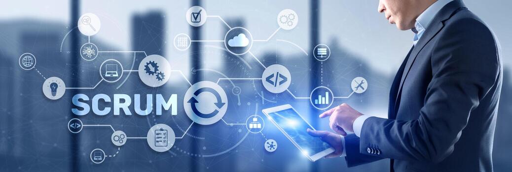 Scrum is a software development methodology that is used to manage the development process photo