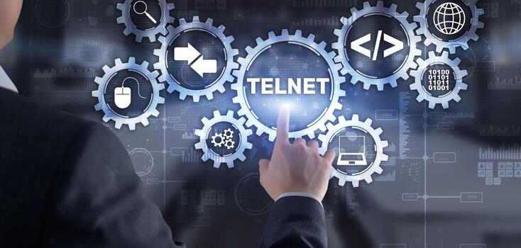 Telnet is a protocol for connecting computers over a network photo