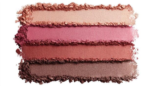 Swatches of various blush shades, ranging from light to dark, creating a colorful gradient photo