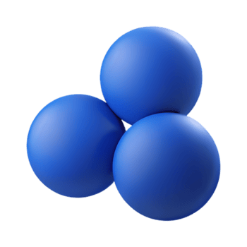 Abstract Group of Three Blue Spheres Representing Connection and Unity on Transparent Background png