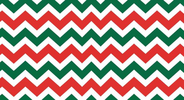 festivo rojo y verde zigzag modelo antecedentes. vector