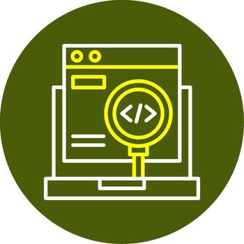 Code Testing Line Two Color Icon vector