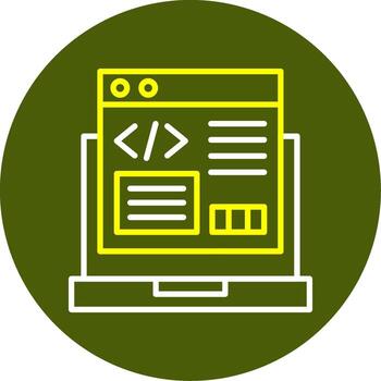 Code Refactoring Line Two Color Icon vector