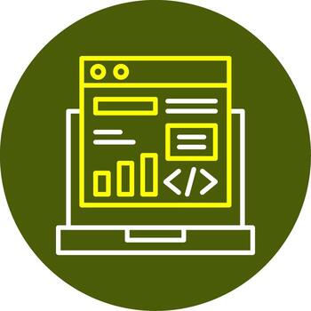 Code Deployment Line Two Color Icon vector