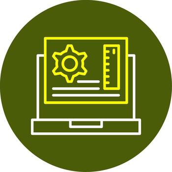 App Development Line Two Color Icon vector