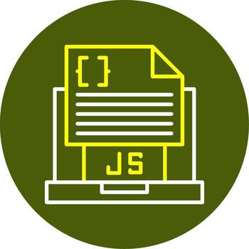 Javascript File Line Two Color Icon vector