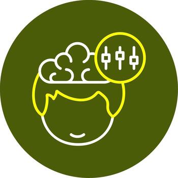 Setting Human Line Two Color Icon vector