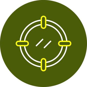 Target Line Two Color Icon vector