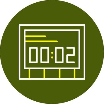 reloj línea dos color icono diseño vector