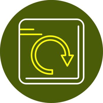 Redo Line Two Color Icon Design vector