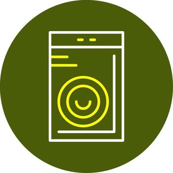 icono de dos colores de línea de altavoz vector