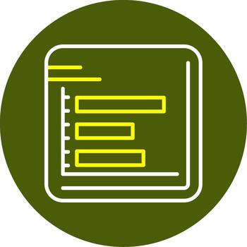 Bar chart Line Two Color Icon vector