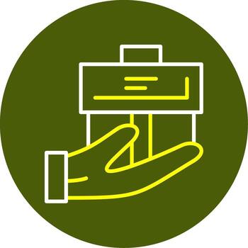 Handover Minimal Line Two Color Icon vector