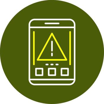 Error Mobile Interface Minimal Line Two Color Icon vector