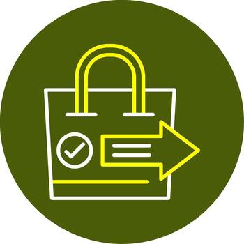 Checkout Minimal Line Two Color Icon vector