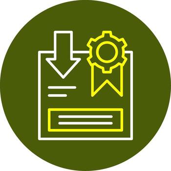 Return Policy Minimal Line Two Color Icon vector