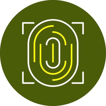 Biometric authentication Minimal Line Two Color Icon Design vector