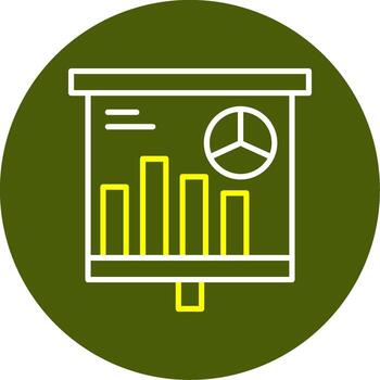 Graphical Representation Minimal Line Two Color Icon vector