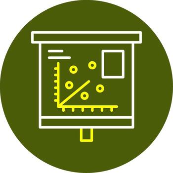 dispersión trama mínimo línea dos color icono vector