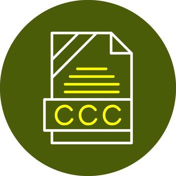 CCC Format Minimal Line Two Color Icon vector