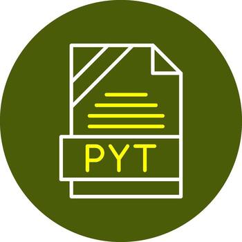 pitón formato mínimo línea dos color icono vector