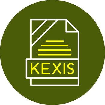 kexis formato mínimo línea dos color icono vector