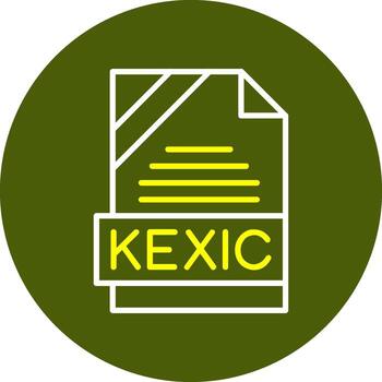 kéxico formato mínimo línea dos color icono vector