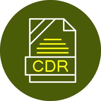 CDR Format Minimal Line Two Color Icon vector
