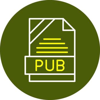 pub formato mínimo línea dos color icono vector