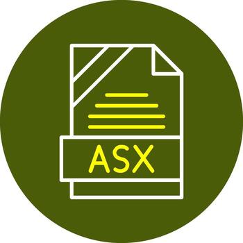 ASX Format Minimal Line Two Color Icon vector