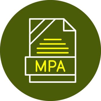 MPA Format Minimal Line Two Color Icon vector