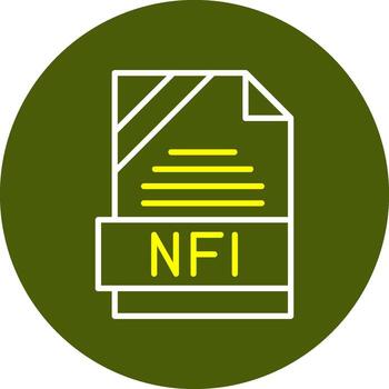 NFI Format Minimal Line Two Color Icon vector