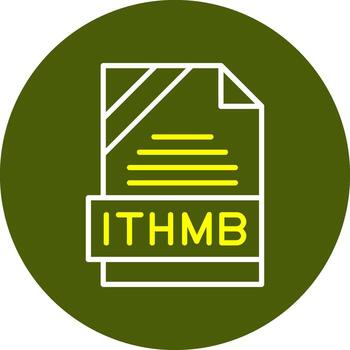 ITHMB Format Minimal Line Two Color Icon vector