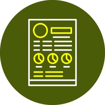 CV Minimal Line Two Color Icon vector