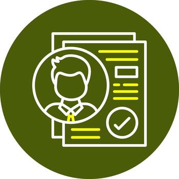 Acceptance Minimal Line Two Color Icon vector