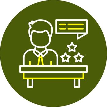 Interviewer Minimal Line Two Color Icon vector