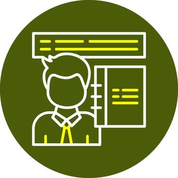 Employee Handbook Minimal Line Two Color Icon vector