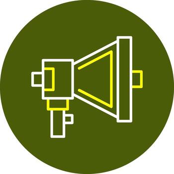Megaphone Minimal Line Two Color Icon vector