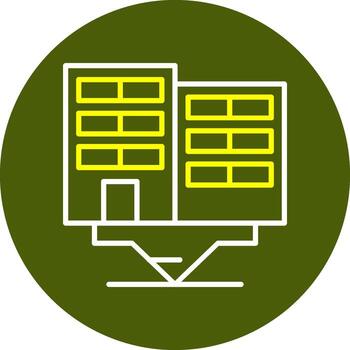 Office Location Minimal Line Two Color Icon vector