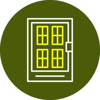 Front door Minimal Line Two Color Icon vector