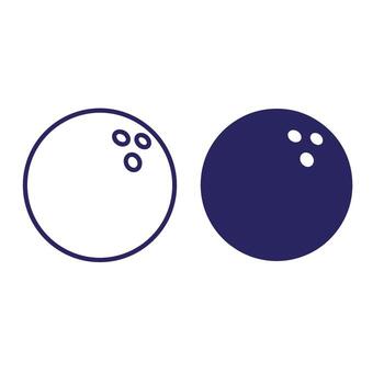 illustration of bowling balls in different styles and solid color option vector