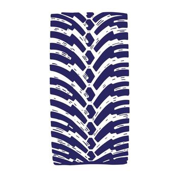 Abstract illustration of a tire track pattern with a vintage art style for backgrounds vector