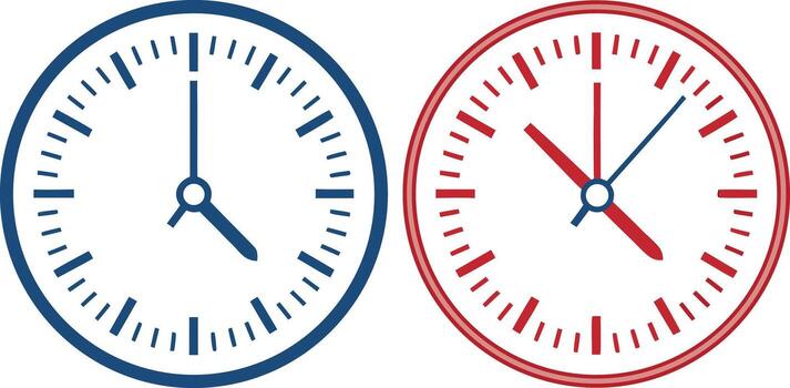 Autumn Time Change with Clock Design vector